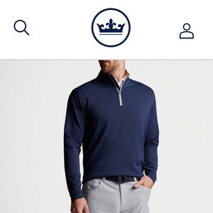 Peter Millar Navy Blue Perth Quarter-Zip - Walter & Balfour Beatty Sponsorship